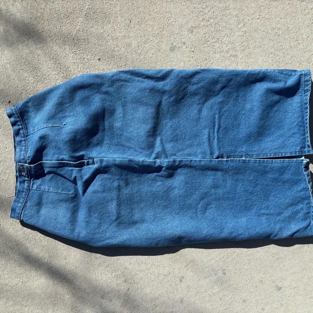 Classic Blue Pencil Skirt